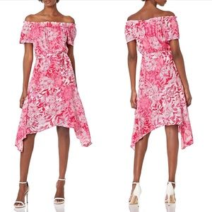 Caribbean Joe Women's Off The Shoulder Shark Bite Dress